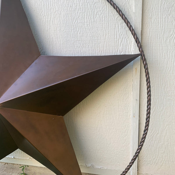 LONE STAR 60" BARN STAR METAL RUSTIC  BRONZE VINTAGE COPPER WALL ART WESTERN HOME DECOR HANDMADE NEW EH10524