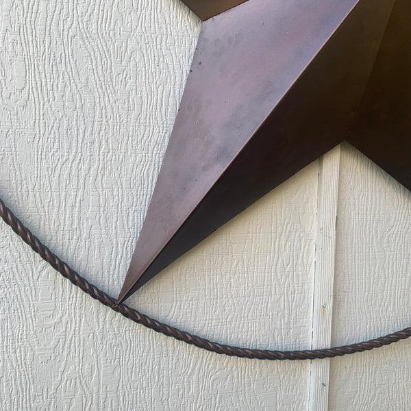 LONE STAR 60" BARN STAR METAL RUSTIC  BRONZE VINTAGE COPPER WALL ART WESTERN HOME DECOR HANDMADE NEW EH10524