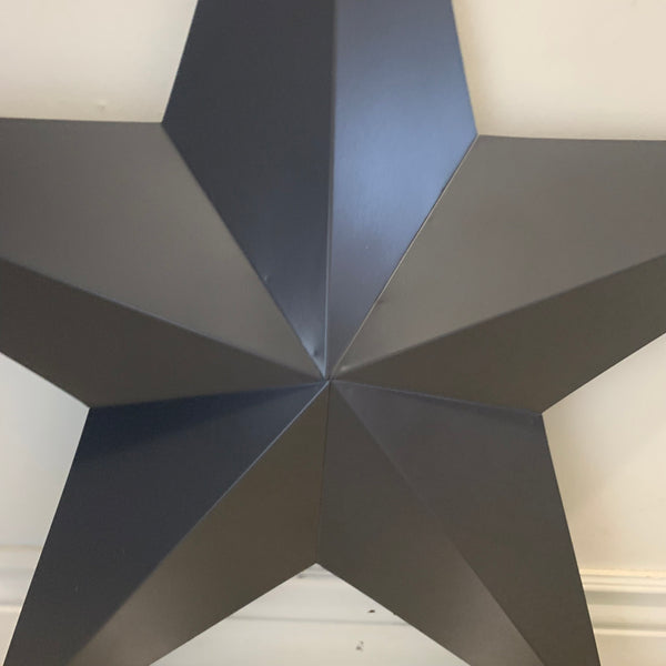 GUN METAL GREY STAR BARN STAR NO RING DAVID STAR 5 POINT WESTERN HOME DECOR HAND PAINTED