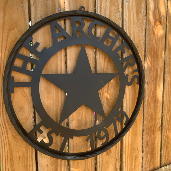 ARCHER STYLE YOUR CUSTOM NAME LASERCUT METAL SIGN WESTERN HOME DECOR HANDMADE ART