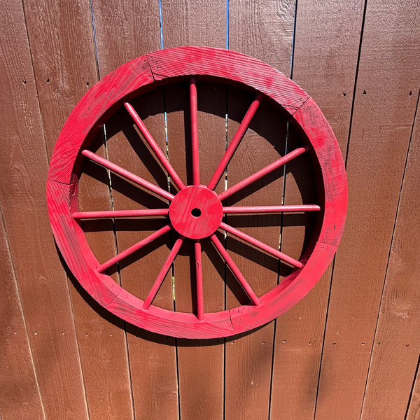 RED WAGON WHEEL BARN WOOD WESTERN HOME DECOR RUSTIC NEW 16",24",30",36",40"