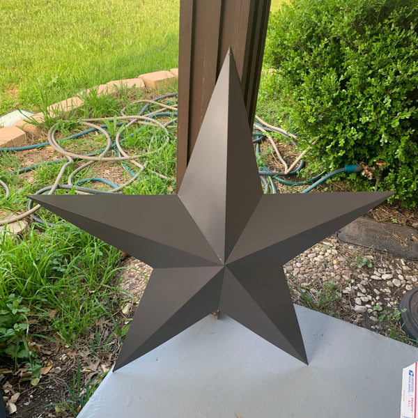 GUN METAL GREY STAR BARN STAR NO RING DAVID STAR 5 POINT WESTERN HOME DECOR HAND PAINTED