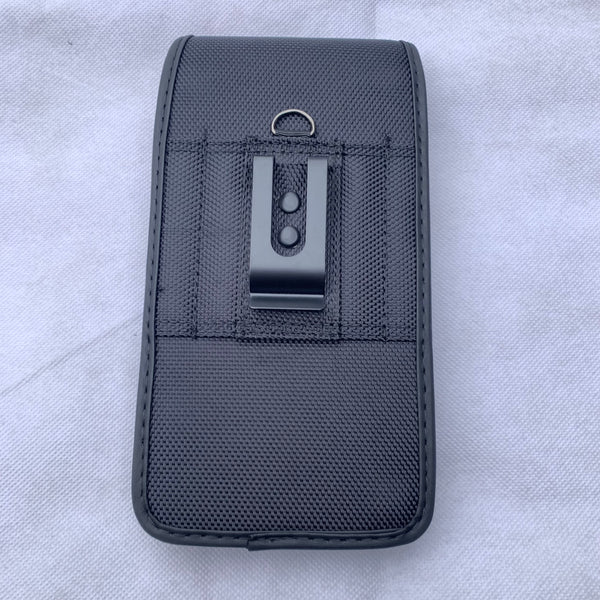 #EH11389 NYLON 7" RUGGED PHONE POUCH EXTRA LARGE BELT LOOP HOLSTER BLACK CELL PHONE CASE VERTICAL UNIVERSAL OVERSIZE Z-LITE BRAND NEW