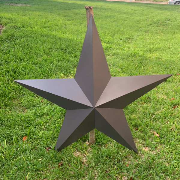 GUN METAL GREY STAR BARN STAR NO RING DAVID STAR 5 POINT WESTERN HOME DECOR HAND PAINTED