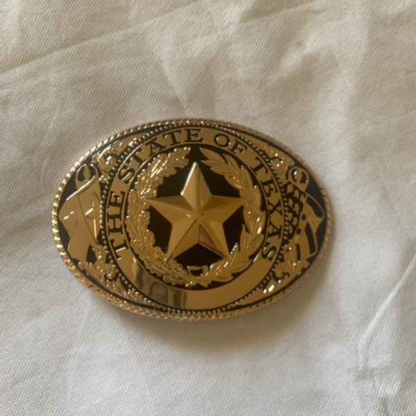 LONESTAR STATE ROSE GOLD STAR BELT BUCKLE LARGE WESTERN BUCKLE FASHION ART NEW #EH12264