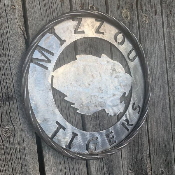 12", 18", 24", 32" MIZZOU TIGERS MISSOURI CUSTOM RAW METAL VINTAGE CRAFT TEAM SIGN HANDMADE