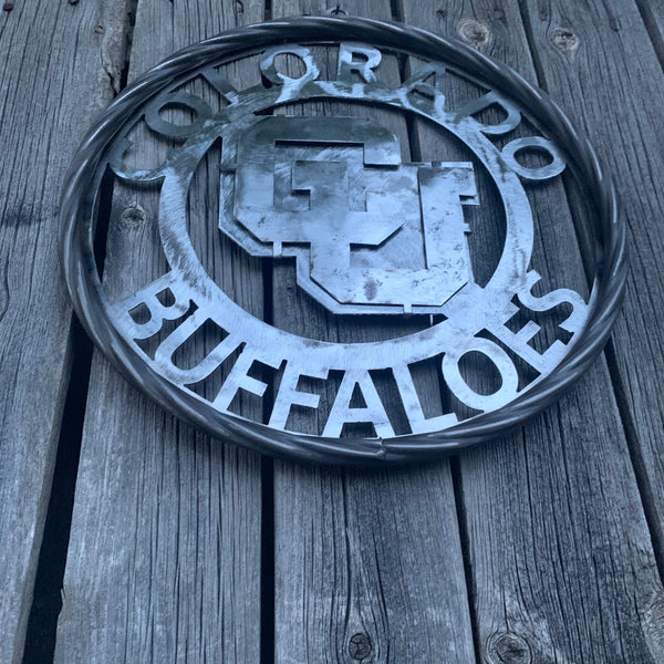 COLORADO BUFFALOES CUSTOM RAW METAL VINTAGE CRAFT SIGN TEAM ART WESTERN HOME DECOR HANDMADE