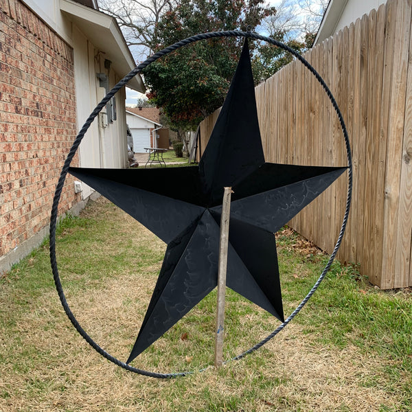 5 FOOT WHITE DISTRESSED STAR TWO TONE TEXTURE BARN STAR METAL LONESTAR TWISTED ROPE RING WESTERN HOME DECOR HANDMADE NEW