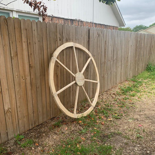 40",60" WAGON WHEEL NATURAL STAIN BARN WOOD WESTERN HOME DECOR RUSTIC HANDMADE NEW