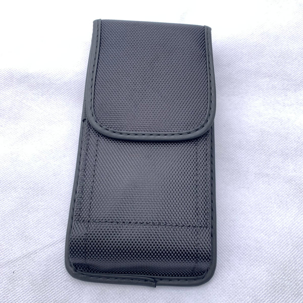 #EH11389 NYLON 7" RUGGED PHONE POUCH EXTRA LARGE BELT LOOP HOLSTER BLACK CELL PHONE CASE VERTICAL UNIVERSAL OVERSIZE Z-LITE BRAND NEW