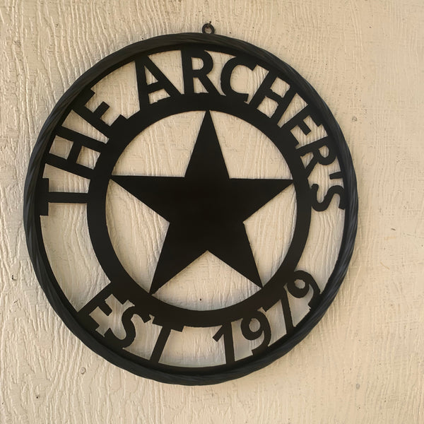 ARCHER STYLE YOUR CUSTOM NAME LASERCUT METAL SIGN WESTERN HOME DECOR HANDMADE ART