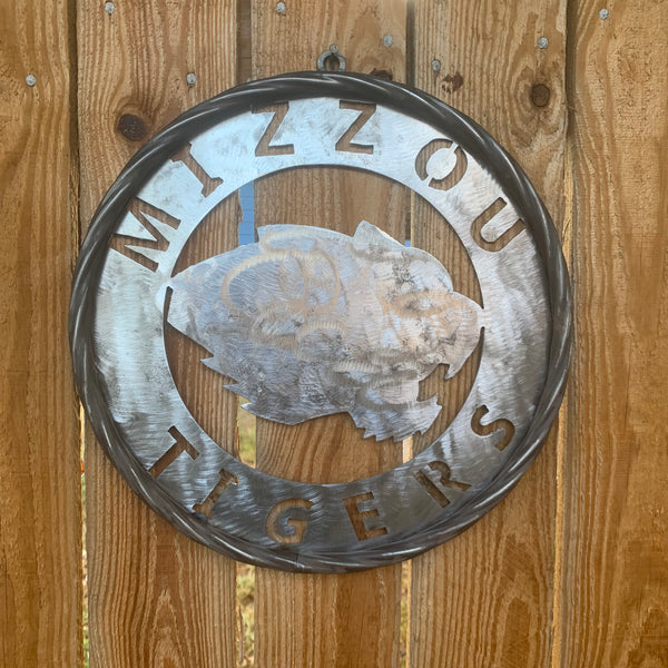 12", 18", 24", 32" MIZZOU TIGERS MISSOURI CUSTOM RAW METAL VINTAGE CRAFT TEAM SIGN HANDMADE