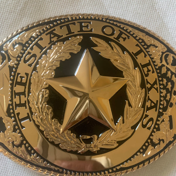 LONESTAR STATE ROSE GOLD STAR BELT BUCKLE LARGE WESTERN BUCKLE FASHION ART NEW #EH12264