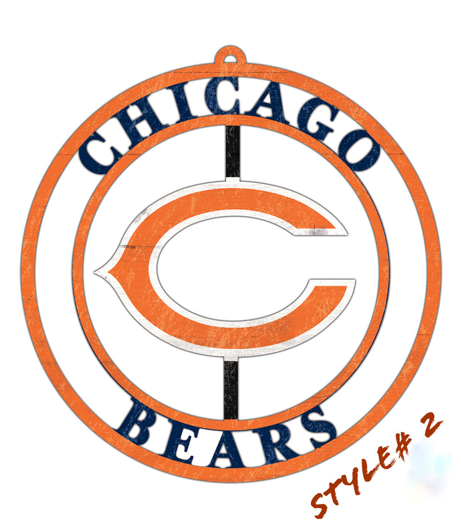 CHICAGO BEARS CUSTOM METAL VINTAGE CRAFT SIGN TEAM HANDMADE STYLE# 2