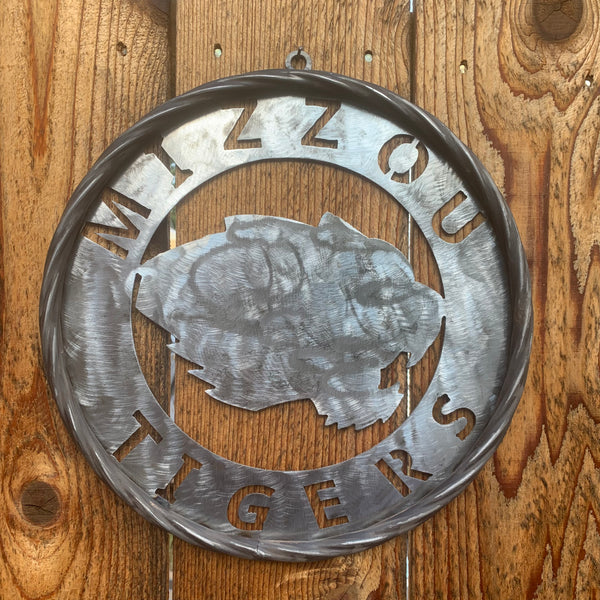 12", 18", 24", 32" MIZZOU TIGERS MISSOURI CUSTOM RAW METAL VINTAGE CRAFT TEAM SIGN HANDMADE