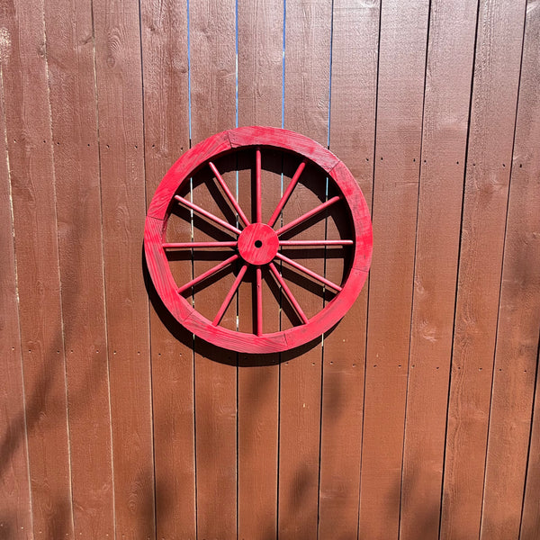 RED WAGON WHEEL BARN WOOD WESTERN HOME DECOR RUSTIC NEW 16",24",30",36",40"