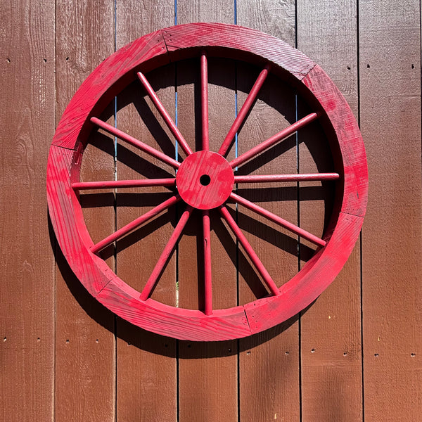 RED WAGON WHEEL BARN WOOD WESTERN HOME DECOR RUSTIC NEW 16",24",30",36",40"