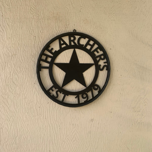 ARCHER STYLE YOUR CUSTOM NAME LASERCUT METAL SIGN WESTERN HOME DECOR HANDMADE ART