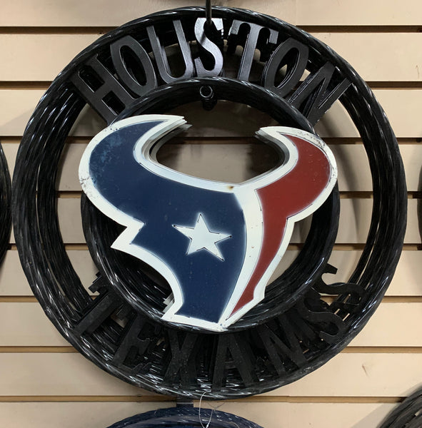 HOUSTON TEXANS METAL CUSTOM VINTAGE CRAFT WALL ART