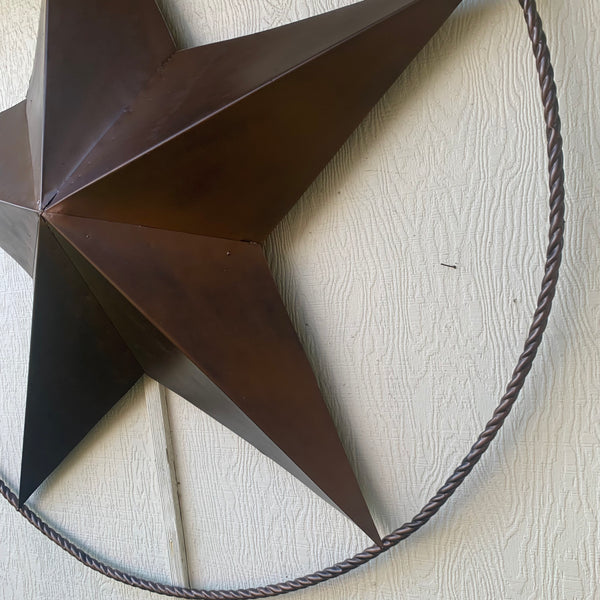 LONE STAR 60" BARN STAR METAL RUSTIC  BRONZE VINTAGE COPPER WALL ART WESTERN HOME DECOR HANDMADE NEW EH10524