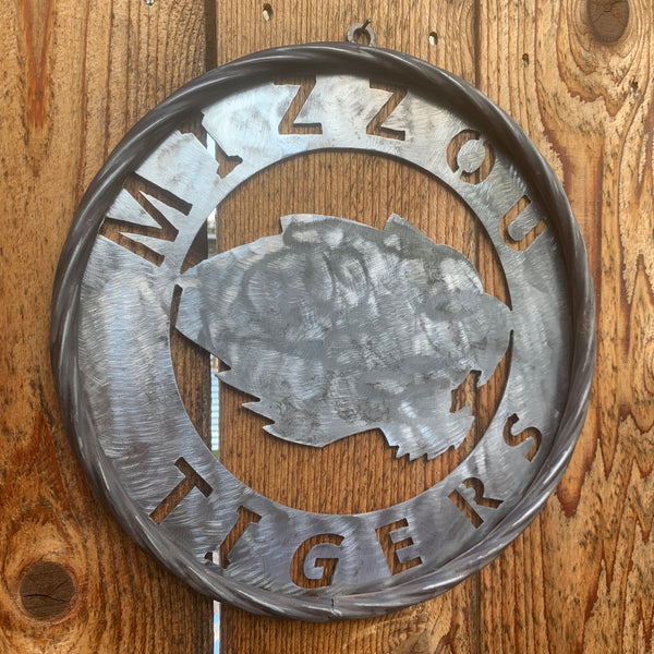 12", 18", 24", 32" MIZZOU TIGERS MISSOURI CUSTOM RAW METAL VINTAGE CRAFT TEAM SIGN HANDMADE