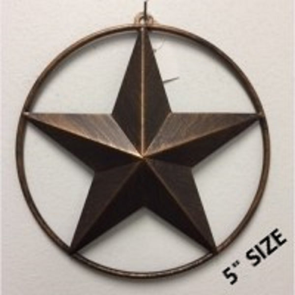 SOLID RING BARN STAR 3",4",6",9",12" METAL LONE STAR WESTERN HOME DECOR HANDMADE-#EH10026