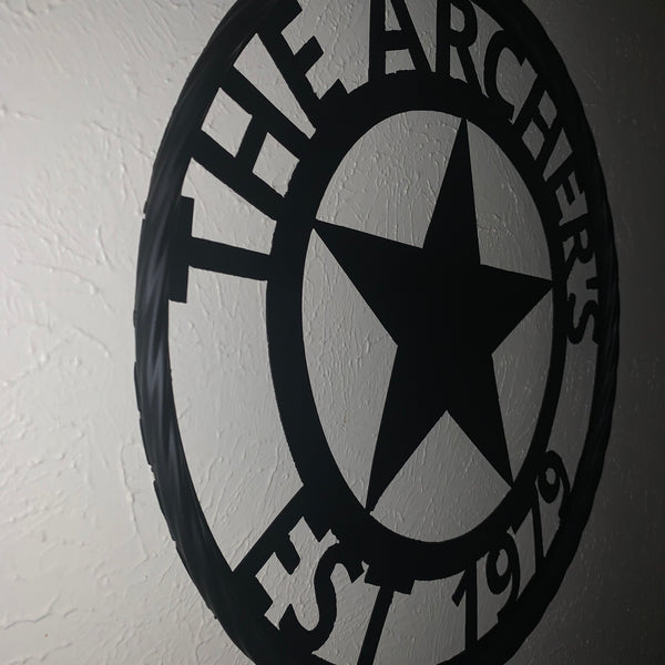 ARCHER STYLE YOUR CUSTOM NAME LASERCUT METAL SIGN WESTERN HOME DECOR HANDMADE ART