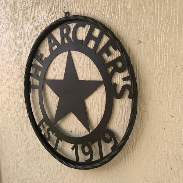 ARCHER STYLE YOUR CUSTOM NAME LASERCUT METAL SIGN WESTERN HOME DECOR HANDMADE ART