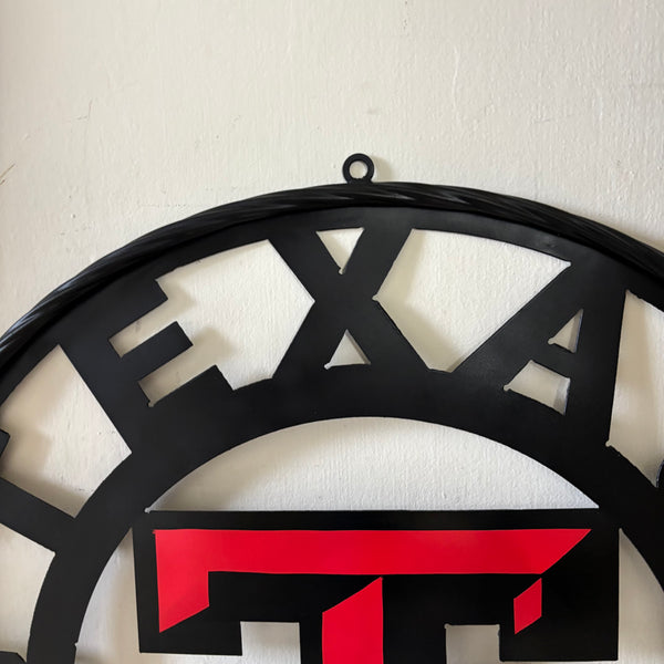 TEXAS TECH CUSTOM METAL VINTAGE SIGN WESTERN HOME DECOR HANDMADE