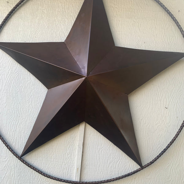 LONE STAR 60" BARN STAR METAL RUSTIC  BRONZE VINTAGE COPPER WALL ART WESTERN HOME DECOR HANDMADE NEW EH10524