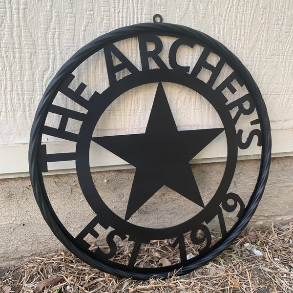 ARCHER STYLE YOUR CUSTOM NAME LASERCUT METAL SIGN WESTERN HOME DECOR HANDMADE ART