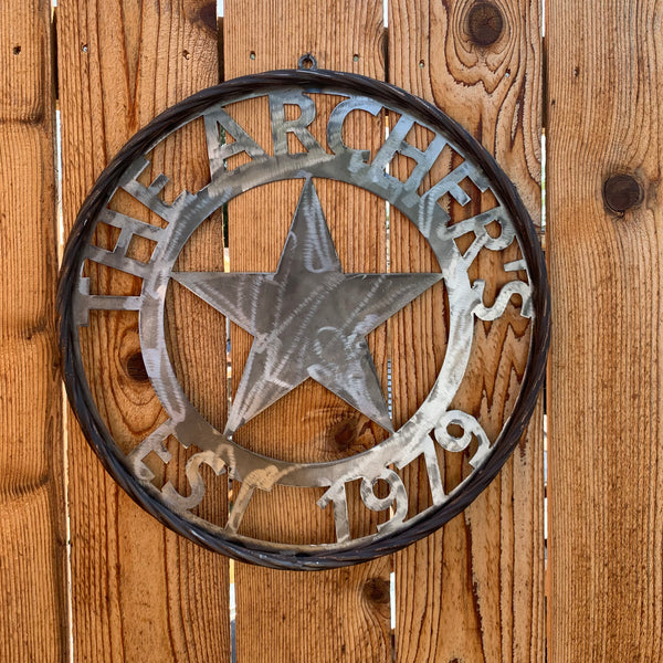 ARCHER STYLE YOUR CUSTOM NAME LASERCUT METAL SIGN WESTERN HOME DECOR HANDMADE ART