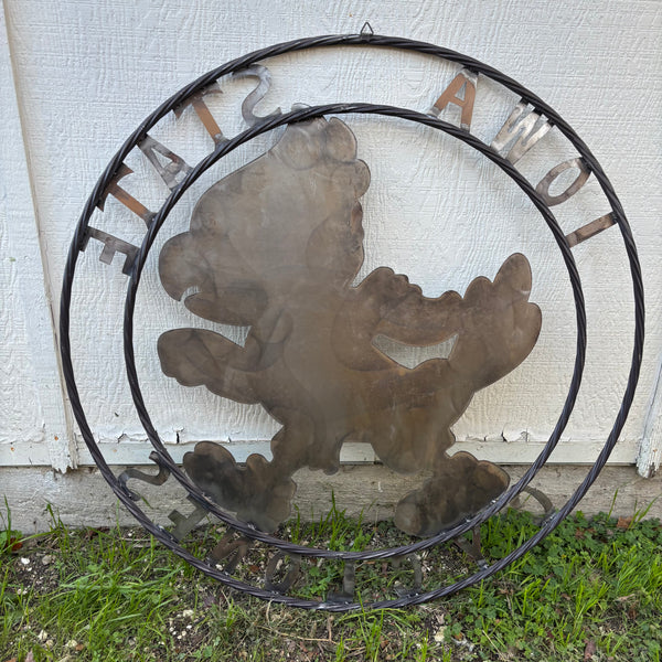 12", 18", 24", 32" IOWA STATE CYCLONES CUSTOM RAW METAL VINTAGE CRAFT TEAM SIGN HANDMADE 36",40",44",50"
