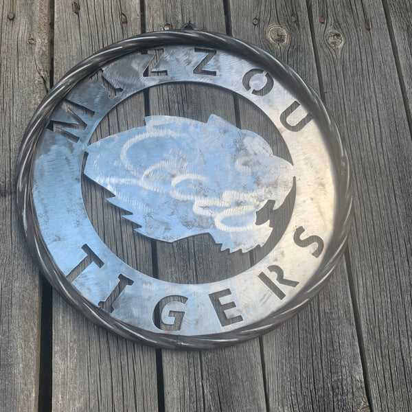 12", 18", 24", 32" MIZZOU TIGERS MISSOURI CUSTOM RAW METAL VINTAGE CRAFT TEAM SIGN HANDMADE