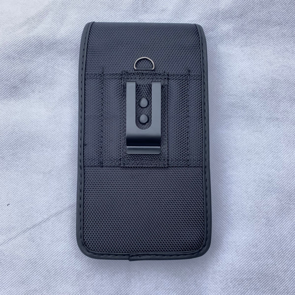 #EH11389 NYLON 7" RUGGED PHONE POUCH EXTRA LARGE BELT LOOP HOLSTER BLACK CELL PHONE CASE VERTICAL UNIVERSAL OVERSIZE Z-LITE BRAND NEW