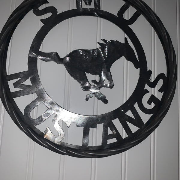 12",18",24",32",36" SMU MUSTANGS RAW METAL CUSTOM VINTAGE CRAFT WALL ART TEAM SIGN HANDMADE