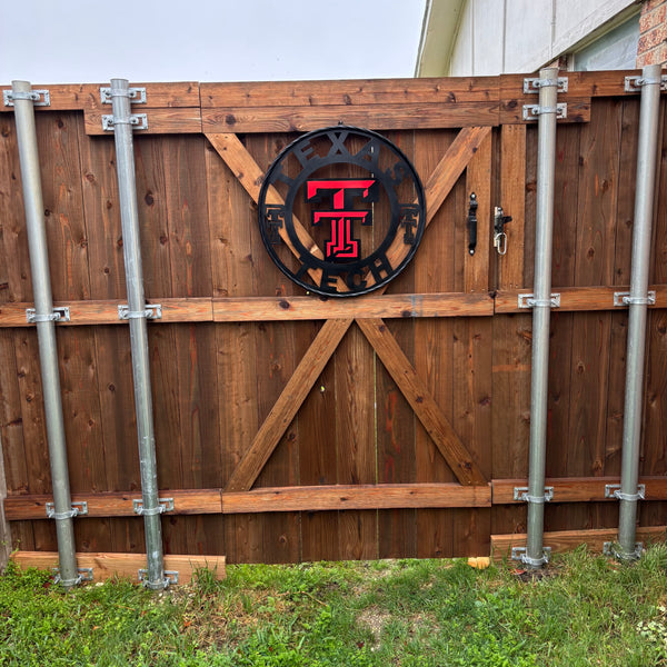 TEXAS TECH CUSTOM METAL VINTAGE SIGN WESTERN HOME DECOR HANDMADE