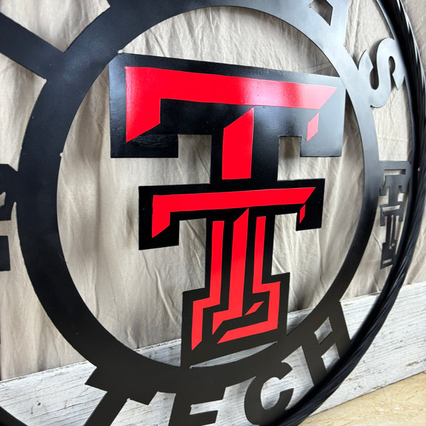 TEXAS TECH CUSTOM METAL VINTAGE SIGN WESTERN HOME DECOR HANDMADE