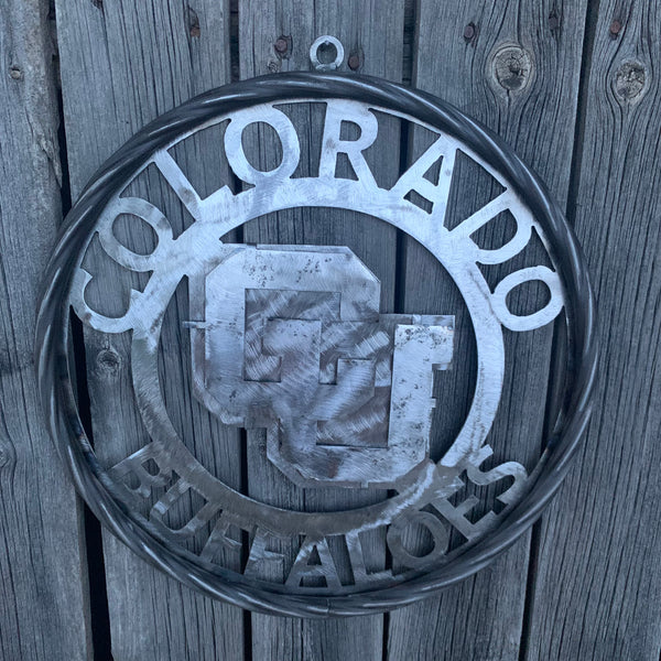 COLORADO BUFFALOES CUSTOM RAW METAL VINTAGE CRAFT SIGN TEAM ART WESTERN HOME DECOR HANDMADE