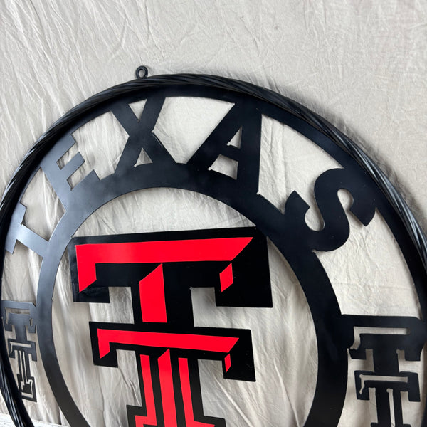 TEXAS TECH CUSTOM METAL VINTAGE SIGN WESTERN HOME DECOR HANDMADE