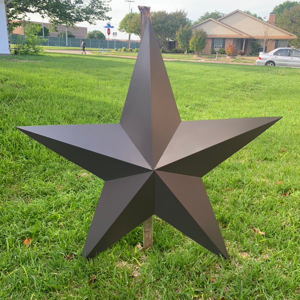 GUN METAL GREY STAR BARN STAR NO RING DAVID STAR 5 POINT WESTERN HOME DECOR HAND PAINTED