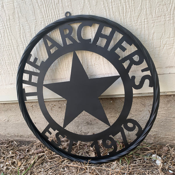 ARCHER STYLE YOUR CUSTOM NAME LASERCUT METAL SIGN WESTERN HOME DECOR HANDMADE ART