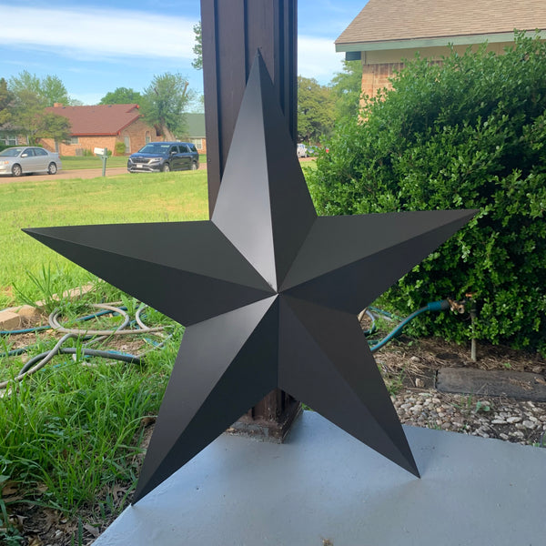 GUN METAL GREY STAR BARN STAR NO RING DAVID STAR 5 POINT WESTERN HOME DECOR HAND PAINTED