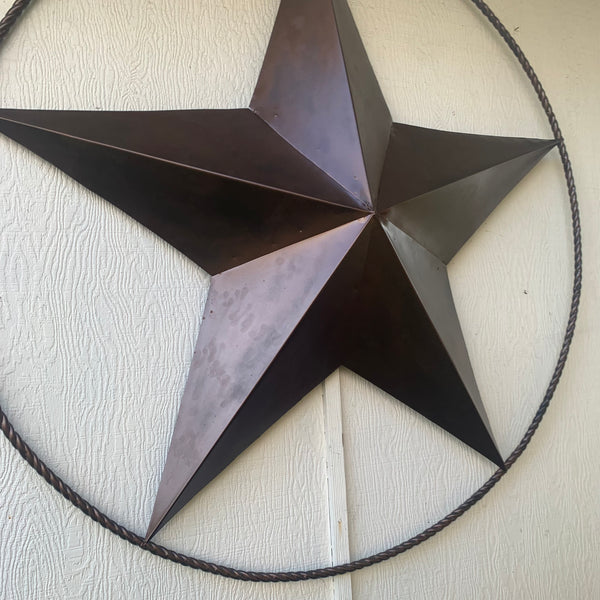 LONE STAR 60" BARN STAR METAL RUSTIC  BRONZE VINTAGE COPPER WALL ART WESTERN HOME DECOR HANDMADE NEW EH10524