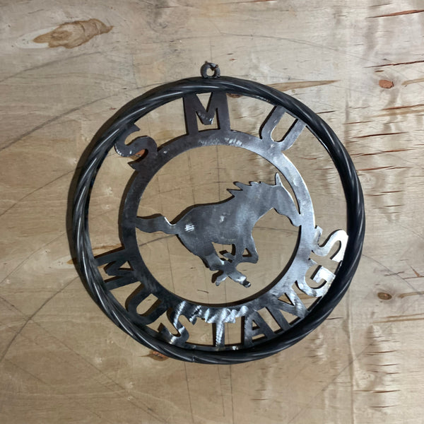 12",18",24",32",36" SMU MUSTANGS RAW METAL CUSTOM VINTAGE CRAFT WALL ART TEAM SIGN HANDMADE