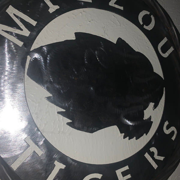 12", 18", 24", 32" MIZZOU TIGERS MISSOURI CUSTOM RAW METAL VINTAGE CRAFT TEAM SIGN HANDMADE