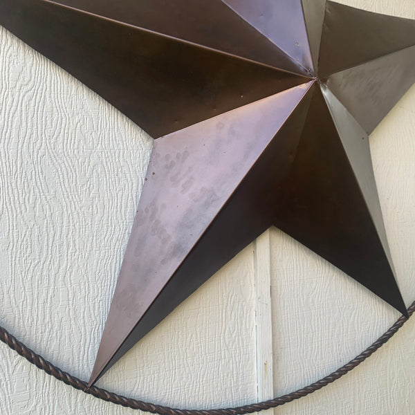LONE STAR 60" BARN STAR METAL RUSTIC  BRONZE VINTAGE COPPER WALL ART WESTERN HOME DECOR HANDMADE NEW EH10524