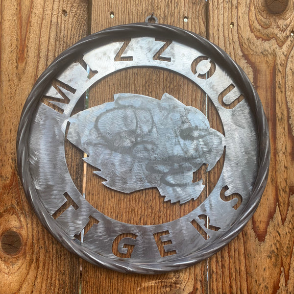 12", 18", 24", 32" MIZZOU TIGERS MISSOURI CUSTOM RAW METAL VINTAGE CRAFT TEAM SIGN HANDMADE