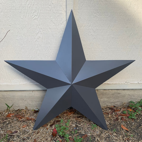 GUN METAL GREY STAR BARN STAR NO RING DAVID STAR 5 POINT WESTERN HOME DECOR HAND PAINTED