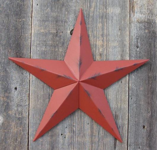 #EH10412 RUSTIC BARN STAR 10",16"24" DISTRESSED METAL WALL ART MULTI COLOR WESTERN HOME DECOR HANDMADE